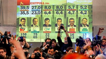 In den Prognosen liegt Syriza deutlich vorne.