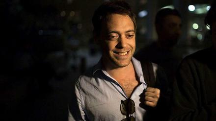 Damian Pachter, nach seiner Landung in Tel Aviv.