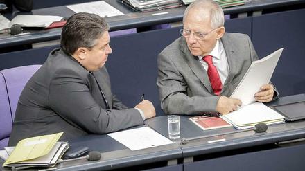 Sigmar Gabriel und Wolfgang Schäuble.