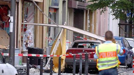 Spuren der Verwüstung nach dem Bombenanschlag in der Kölner Keupstraße.