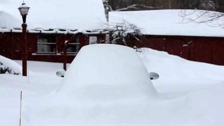 Blizzard "Juno" brachte viel Schnee mit in den Nordosten der USA, wie hier in New York.