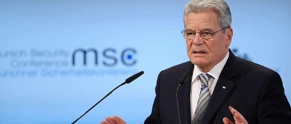 Bundespräsident Joachim Gauck sprach am Freitag in München bei der 50. Sicherheitskonferenz.