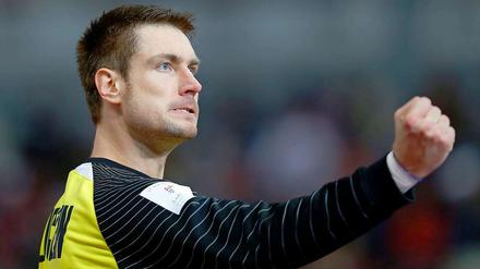 Carsten Lichtlein hielt im Achtelfinale gegen Ägypten über die Hälfte aller Würfe.