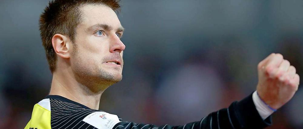 Carsten Lichtlein hielt im Achtelfinale gegen Ägypten über die Hälfte aller Würfe.