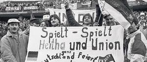 Ooch dabei jewesen? Januar 1990, Olympiastadion, Hertha spielt gegen Union. 