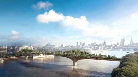 Gartenbrücke. Erdacht wurde das 230 Millionen Euro teure Prestigeobjekt von Joanna Lumley. „Etwas Nützliches und Schönes mitten in der schönsten Stadt der Welt, das noch da ist, wenn wir alle vergessen sind.“