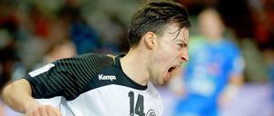 Patrick Groetzki jubelt nach einem Tor.