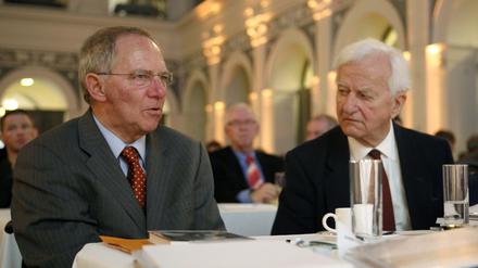 Weggefährten. Wolfgang Schäuble und Richard von Weizsäcker.