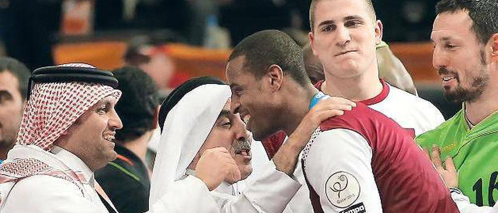 Scheichwerbung. Der gebürtige Kubaner Rafael Capote spielt jetzt für Katar – und verdient damit offenbar gut. 