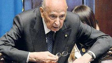 Um seine Nachfolge geht es – der zurückgetretene Präsident Napolitano.