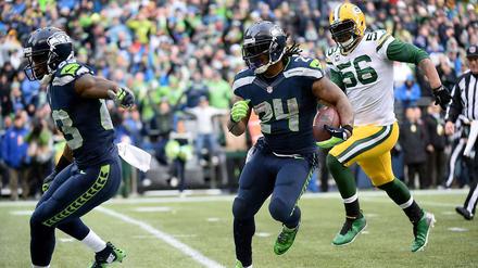 Nicht zu halten. Marshawn Lynch (24) auf dem Weg in die gegnerische Endzone.