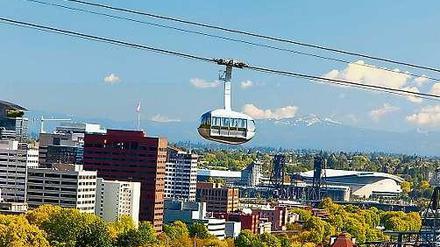 Die "Aerial Tram" im US-amerikanischen Portland.