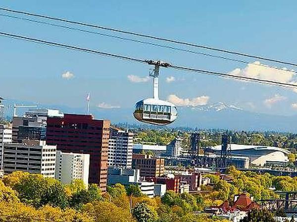 Die "Aerial Tram" im US-amerikanischen Portland.