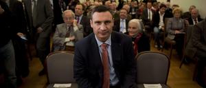 Vitali Klitschko bei einer Diskussionsrunde in Berlin: "Meine Mutter ist Russin."