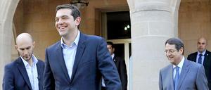 Alexis Tsipras bei seinem Besuch auf Zypern.
