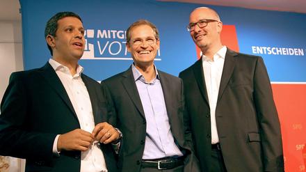 SPD-Trio: Raed Saleh, Michael Müller und Jan Stöß kämpften um das Amt des Bürgermeisters.