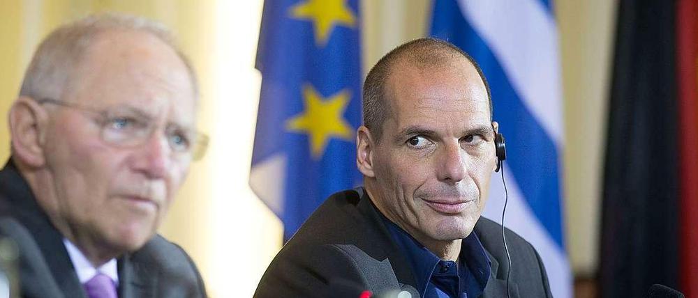 Wolfgang Schäuble und Yanis Varoufakis.