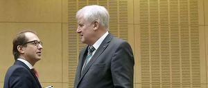 Stoßen auf Widerstand: Alexander Dobrindt und Horst Seehofer.