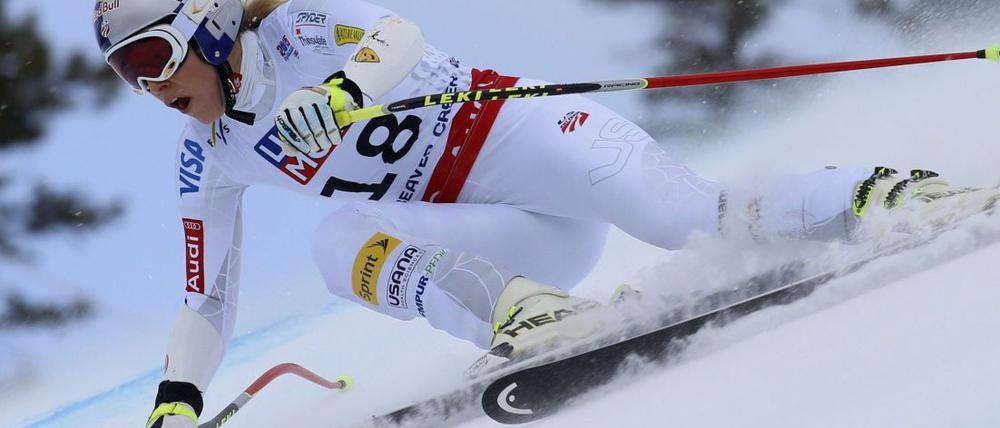 Favoritin: Lindsey Vonn zeigte sich enttäuscht von Platz drei zum Auftakt der Ski-WM.