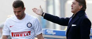 Wird nicht in der Europa League für Trainer Roberto Mancini spielen: Inter-Mailand-Neuzugang Lukas Podolski.