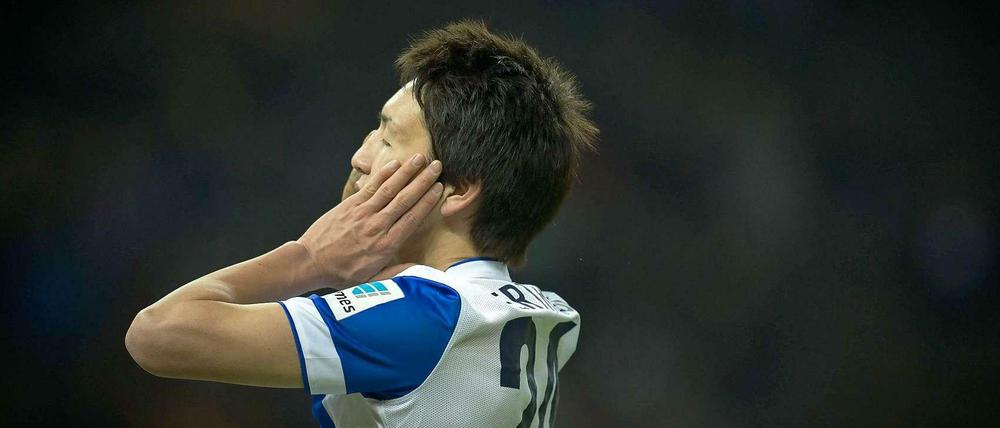 Genki Haraguchi stand gegen bayer Leverkusen in der Startelf, konnte die Niederlage jedoch auch nicht verhindern.
