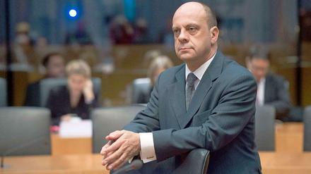 Er schweigt: Michael Hartmann beim Untersuchungsausschuss im Fall Edathy