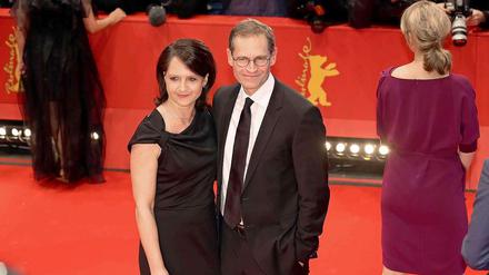 Michael Müller und seine Frau Claudia auf dem roten Teppich.