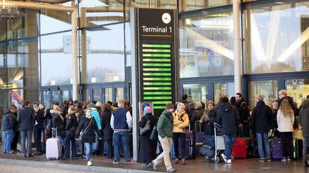 So sah es am Morgen auf dem Flughafen in Hamburg aus.