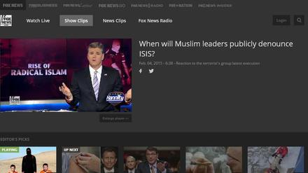 Fox News hat das Video mit der Verbrennung des jordanischen Pilotes veröffentlicht. Zwar wurde vor den "schockierenden Bildern" gewarnt, doch das Topvideo startet automatisch.