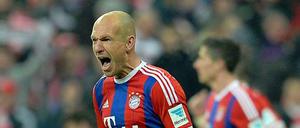 Arjen Robben bejubelt seinen Treffer zum 1:0.