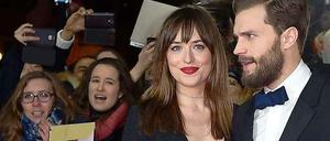 Diesmal ohne Peitsche: Darsteller Dakota Johnson und Jamie Dornan bei der Premiere am Mittwochabend.