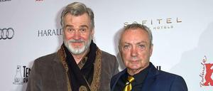 Wieland Speck (l.), Programmleiter der Sektion Panorama der Berlinale, und Schauspieler Udo Kier bei der Verleihung des Teddy Award.