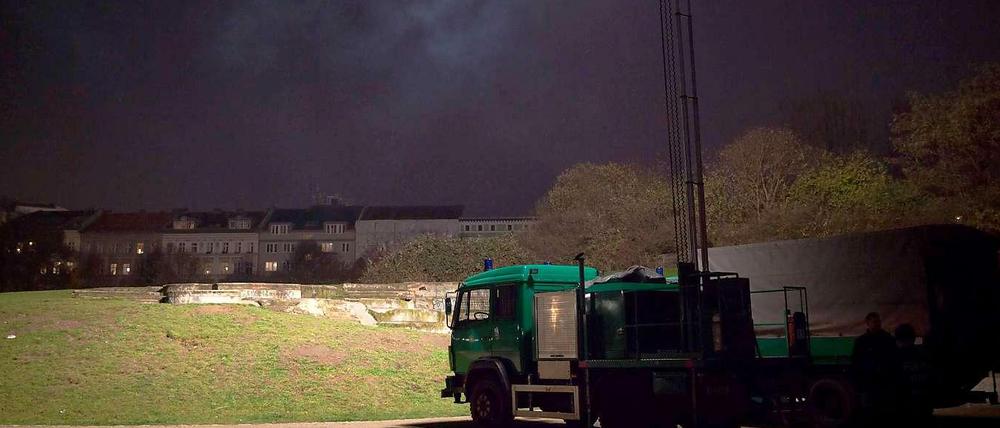 Flutlicht im Görlitzer Park soll Dealer abschrecken.