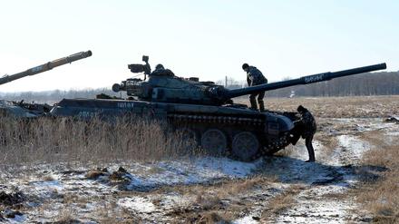 Prorussische Separatisten in der Ostukraine.