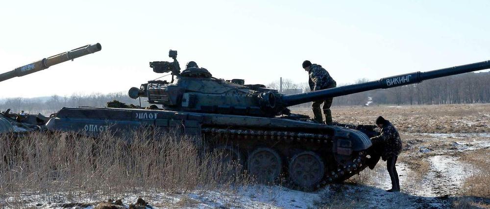 Prorussische Separatisten in der Ostukraine.