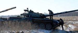 Prorussische Separatisten in der Ostukraine.