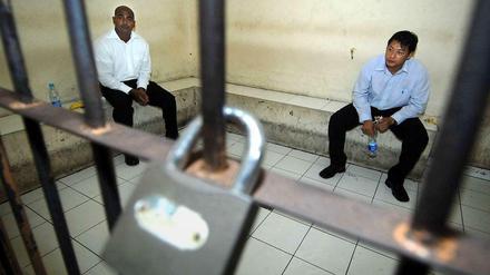 Die Australier Andrew Chan und Myuran Sukumaran sitzen in Indonesien wegen Heroin-Schmuggels im Todestrakt. Hier ein Bild vom Oktober 2008.