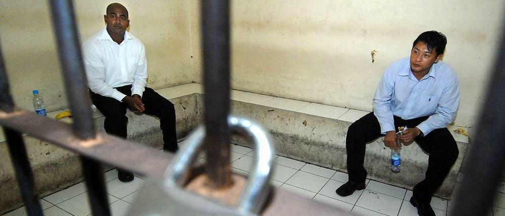 Die Australier Andrew Chan und Myuran Sukumaran sitzen in Indonesien wegen Heroin-Schmuggels im Todestrakt. Hier ein Bild vom Oktober 2008.