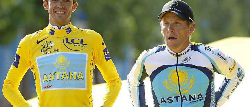 Vom Weltverband bevorzugt: Lance Armstrong (re.) und Alberto Contador.