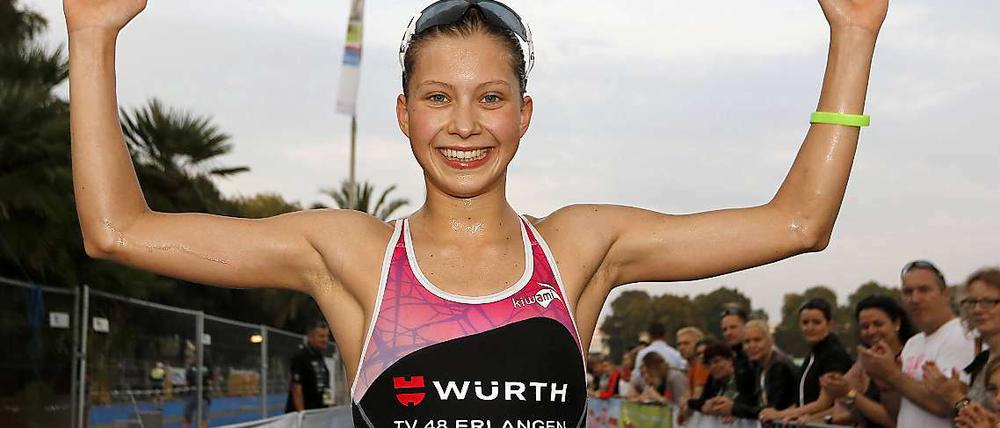Die Triathletin Anna Saller holte im vergangenen Jahr überraschend EM-Silber.