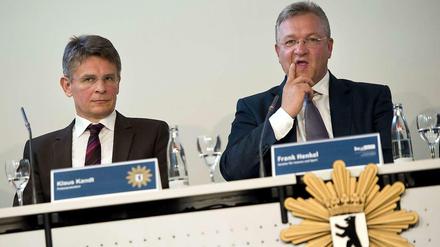 Die Männer für die Sicherheit. Berlins Polizeipräsident Klaus Kandt (l.) und Innensenator Frank Henkel.