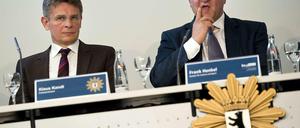 Die Männer für die Sicherheit. Berlins Polizeipräsident Klaus Kandt (l.) und Innensenator Frank Henkel.