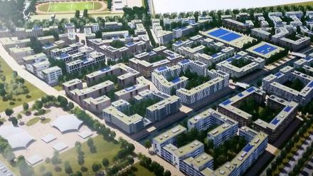 Sportlerheim. So soll da Olympische Dorf auf dem Flughafen Tegel aussehen