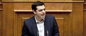 Alexis Tsipras im griechischen Parlament