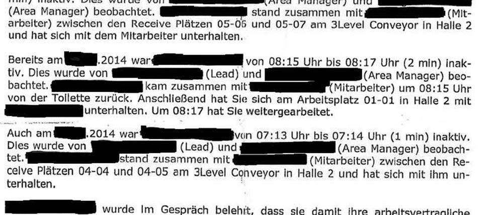 Inaktivitätsprotokolle bei Amazon.