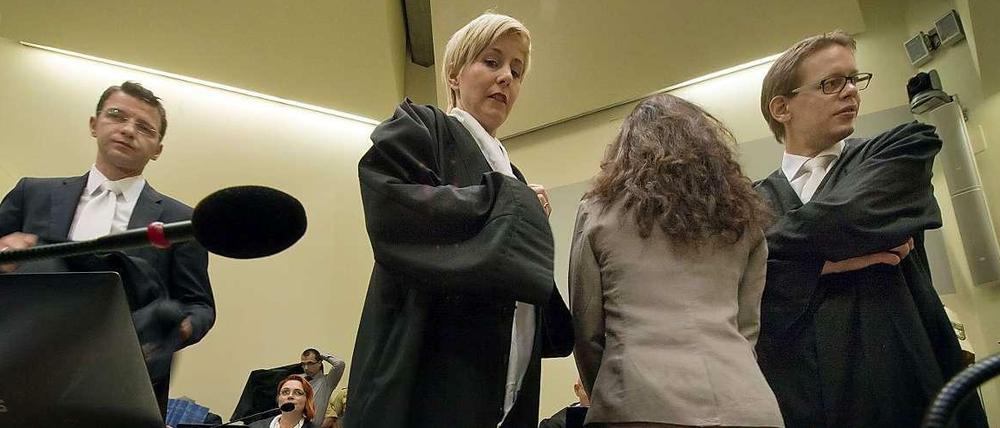Die Angeklagte Beate Zschäpe im NSU-Prozess in München.