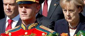 Angela Merkel am 9. Mai 2010 in Moskau.