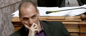 Der griechische Finanzminister Gianis Varoufakis während einer Parlamentssitzung in Athen am 18. März 2015. 