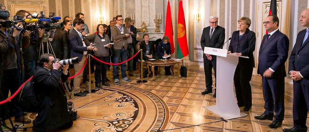 17 Stunden dauerten die Verhandlungen in Minsk.