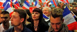 Eine Wahlkampfveranstaltung der Rechtsextremen in Frankreich: So sehen die Wähler des Front National auch aus. 